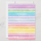 Waterverf Macarons Colorful Stripes Baby shower Kaart (Achterkant)
