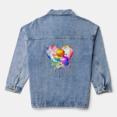 Waterverf Macarons Denim Jacket (Achterkant)