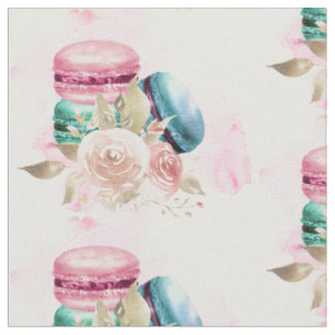 Waterverf Macarons op witte achtergrond Stof