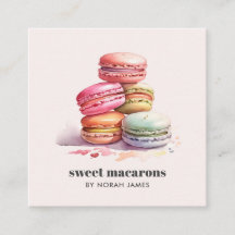 Waterverf Macarons Sweet Cake Social Icon QR CODE