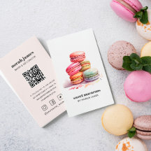 Waterverf Macarons Sweet Cake Social Icon QR CODE