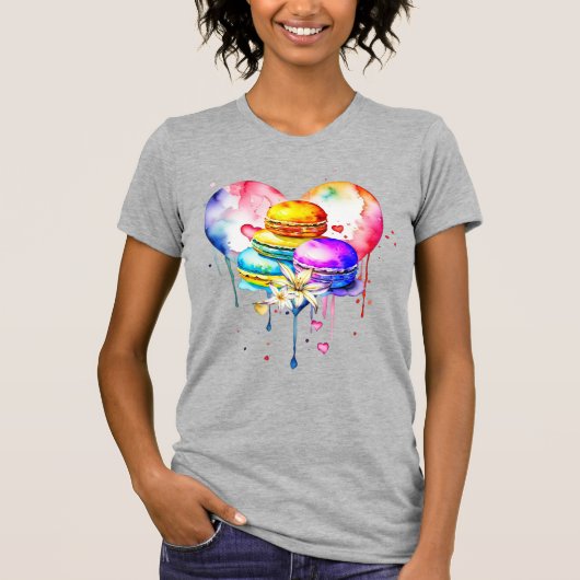 Waterverf Macarons T-shirt (Voorkant)