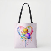 Waterverf Macarons Tote Bag (Voorkant)