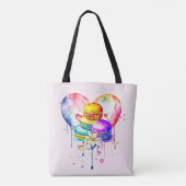 Waterverf Macarons Tote Bag (Achterkant)