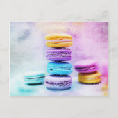 Waterverf Macaroon Abstract voedsel Briefkaart (Voorkant)