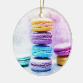 Waterverf Macaroon Abstract voedsel Keramisch Ornament (Links)
