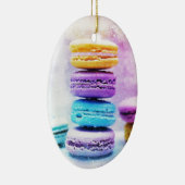 Waterverf Macaroon Abstract voedsel Keramisch Ornament (Rechts)