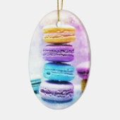 Waterverf Macaroon Abstract voedsel Keramisch Ornament (Links)