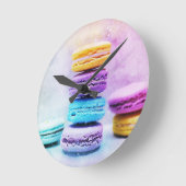 Waterverf Macaroon Abstract voedsel Ronde Klok (Hoek)