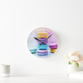 Waterverf Macaroon Abstract voedsel Ronde Klok (Huis)