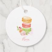 Waterverf Macaroons Baby shower CadeauLabels Bedankjes Labels (Voorkant)