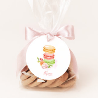 Waterverf Macaroons Baby shower CadeauLabels Bedankjes Labels