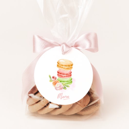 Waterverf Macaroons Baby shower CadeauLabels Bedankjes Labels