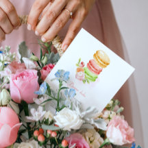 Waterverf Macaroons Baby shower-uitnodiging