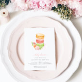 Waterverf Macaroons Baby shower-uitnodiging Kaart