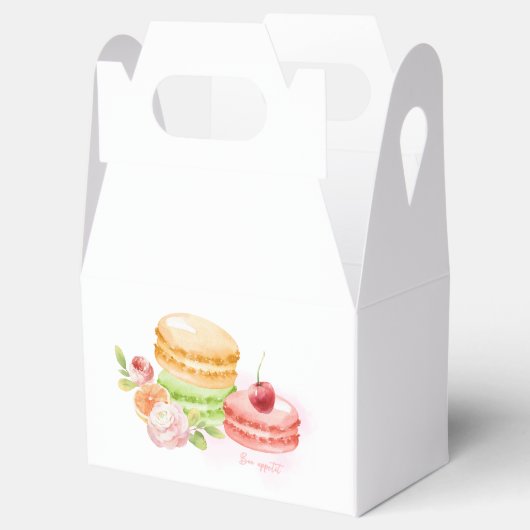 Waterverf Macaroons met Cherry Bedankdoosjes (Geopend)