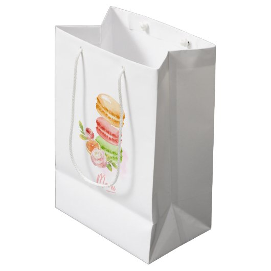 Waterverf MacaroonsGift Bag Medium Cadeauzakje (Voorkant Gekanteld)