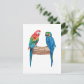 Waterverf Macaw Bird Parrot Lover (Staand voorkant)