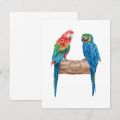 Waterverf Macaw Bird Parrot Lover (Voorkant / Achterkant)