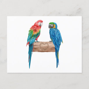 Waterverf Macaw Bird Parrot Lover Uitnodiging Briefkaart