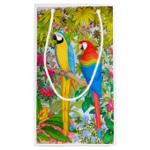 Waterverf Macaw Parrots Gift Bag Klein Cadeauzakje (Achterkant)