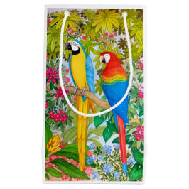 Waterverf Macaw Parrots Gift Bag Klein Cadeauzakje