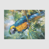 Waterverf Macaw Tropische Decoupage Tissuepapier (Voorkant)