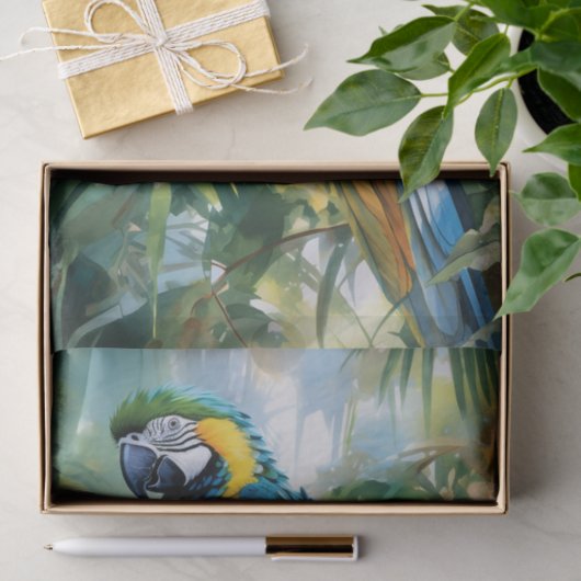 Waterverf Macaw Tropische Decoupage Tissuepapier (Geschenk)