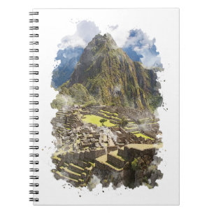 Waterverf Machu Picchu Peru Notitieboek
