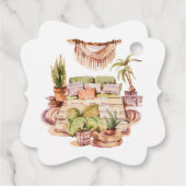 Waterverf Macrame Logo | Business Hang Label (Achterkant)