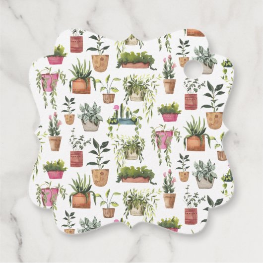 Waterverf Macrame Logo | Business Hang Label (Achterkant)