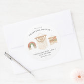 Waterverf Macramé Logo | Zakelijke Stickers (Envelop)