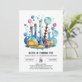 Waterverf Mad Scientist Experiment Verjaardag Kaart (Staand voorkant)