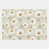 Waterverf Madeliefje Bloemen Bloemstuk Inpakpapier Vel (Voorkant 3)