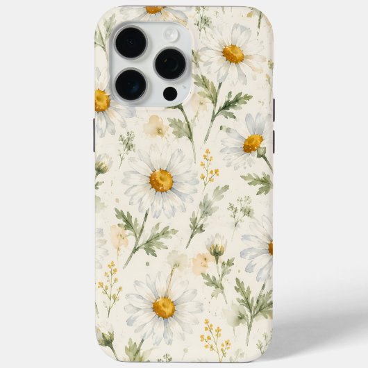 Waterverf Madeliefje Wilde Bloem Botanisch Case-Mate iPhone Case (Achterkant)