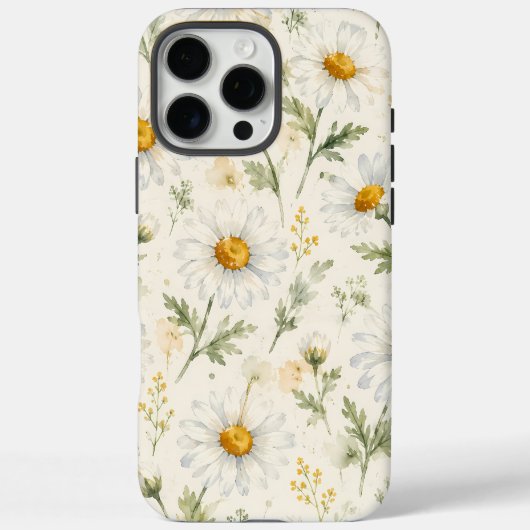 Waterverf Madeliefje Wilde Bloem Botanisch Case-Mate iPhone Case (Achterkant)