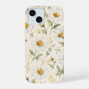 Waterverf Madeliefje Wilde Bloem Botanisch iPhone 15 Case