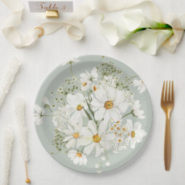 Waterverf Madeliefjes Bloemen Papieren Bordje