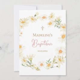 waterverf madeliefjes Doop Kaart