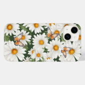 Waterverf madeliefjes en monarchvlinders Case-Mate iPhone case (Achterkant (horizontaal))