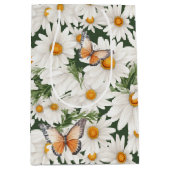 Waterverf madeliefjes en monarchvlinders medium cadeauzakje (Voorkant)