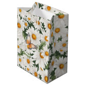 Waterverf madeliefjes en monarchvlinders medium cadeauzakje (Achterkant Gekanteld)