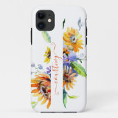 Waterverf madeliefjes gepersonaliseerd   Case-Mate iPhone case (Achterkant)