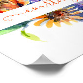 Waterverf madeliefjes gepersonaliseerd poster (Hoek)