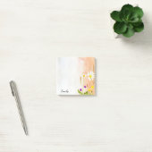 Waterverf madeliefjes met gepersonaliseerde naam post-it® notes (Kantoor)