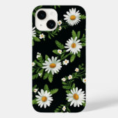 Waterverf madeliefjes op zwart Case-Mate iPhone case (Achterkant)