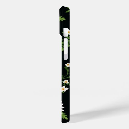 Waterverf madeliefjes op zwart Case-Mate iPhone case (Achterkant / Links)