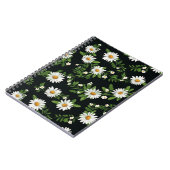 Waterverf madeliefjes op zwart notitieboek (Linkerzijde)