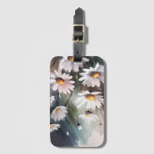 Waterverf madeliefjes Schattige bloemmotief Bagagelabel (Voorkant (verticaal))