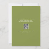Waterverf Magenta Hortensia Bloem QR-code Save The Date (Achterkant)